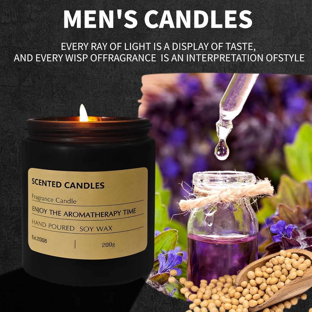 Home Fragrance Gift Set Sale - Горячая распродажа: Набор мужских соевых свечей