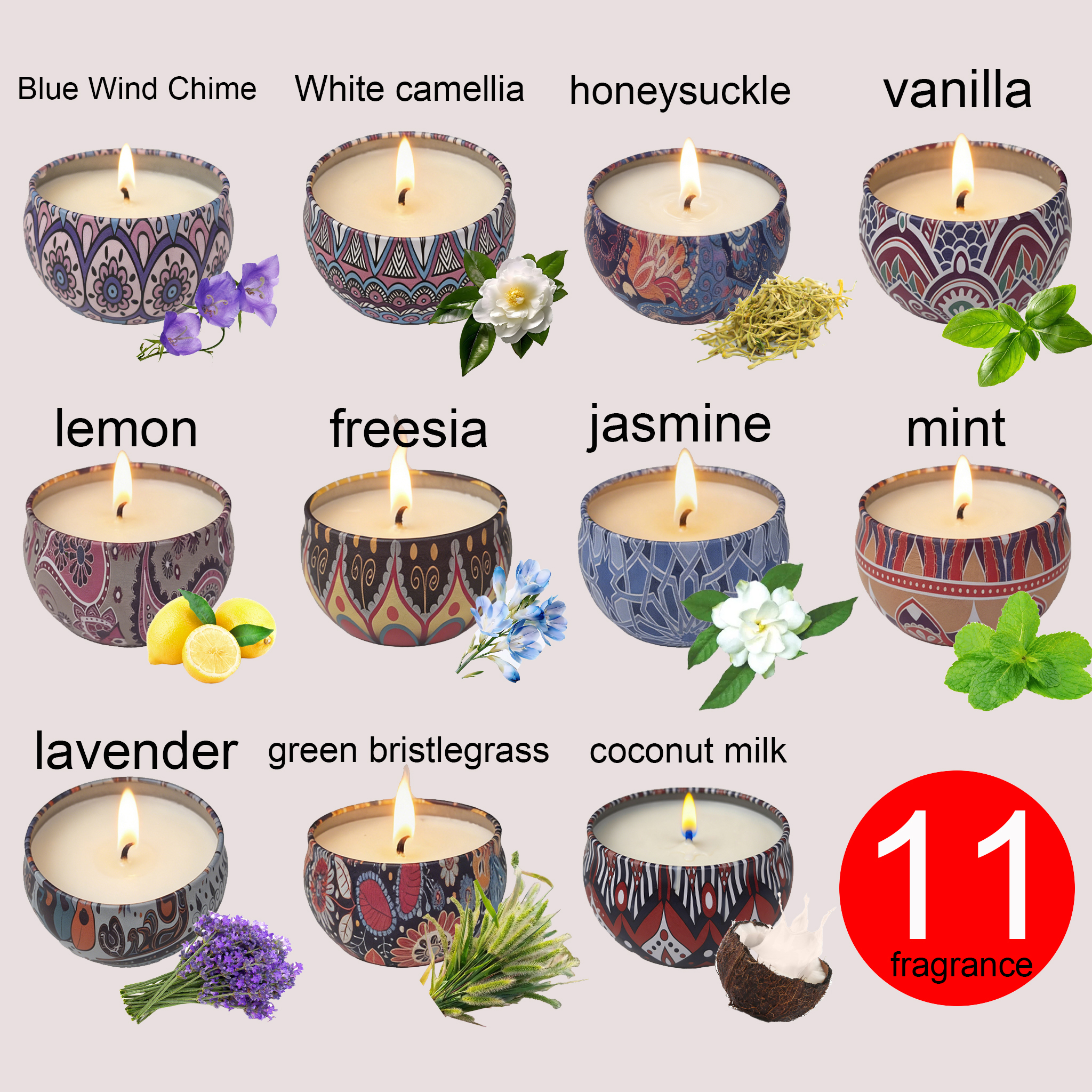 Home Fragrance Rituals - 1 упаковка ароматерапевтических свечей с ветчиной,